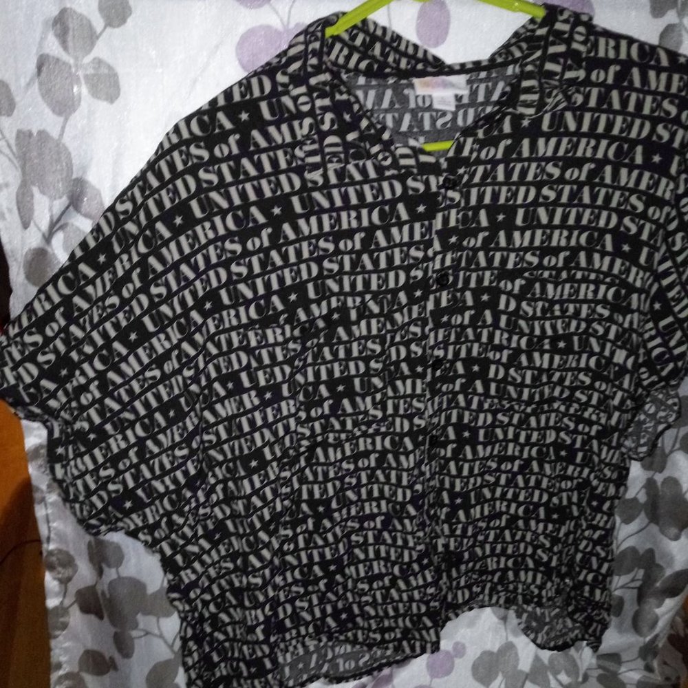 Lularoe Button Down Collared Shirt- Amy